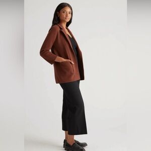 Quince 100% Organic Cotton Knit Blazer, size small NWT